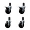 Service Caster 4'' Soft Rubber Swivel 1-5/8'' Expanding Stem Caster Set 2 Total Lock Brakes, 4PK SCC-EXTTL20S414-SRS-2-S-2-158 - alternate 1